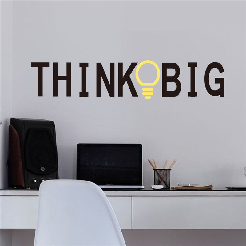 Vinyl Quotes Wall Stickers THINK BIG Removable Decorative Decals for office Decor Wall Sticker Decal Mural Home decoration Gauteng