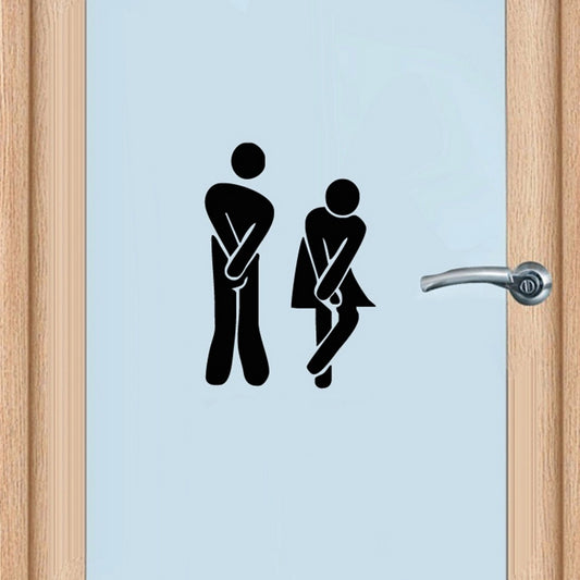 Funny Toilet Entrance Sign Decal Vinyl Sticker For Shop Office Home Cafe Hotel Toilet Bathroom Wall Door Decoration Gauteng