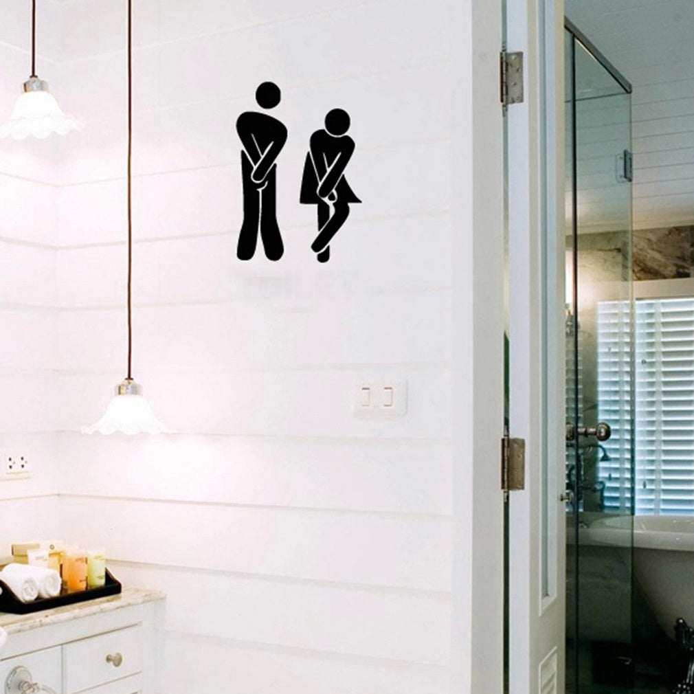 Funny Toilet Entrance Sign Decal Vinyl Sticker For Shop Office Home Cafe Hotel Toilet Bathroom Wall Door Decoration Gauteng