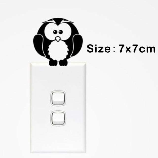12 Styles Cute Switch Wall Stickers Diverse Funny Animals Patterns Vinyl Decals Home Decoration