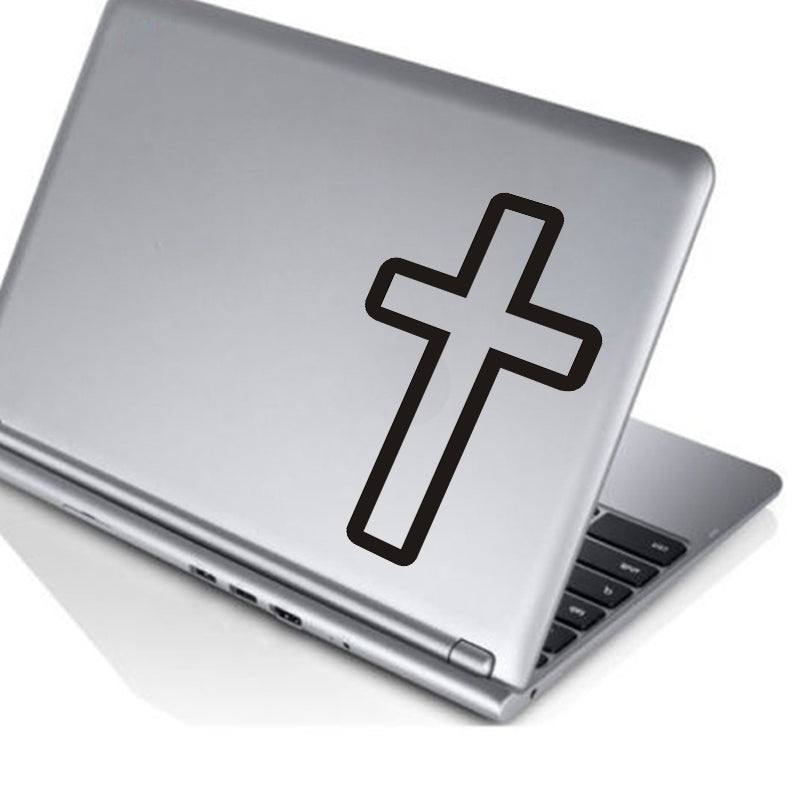 Cross Vinyl Decal Car Window Laptop Wall Bumper Stickers God Church Religious Jesus