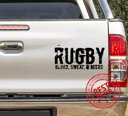 Rugby, Blood, Sweat and Beers Vinyl Decal Sticker