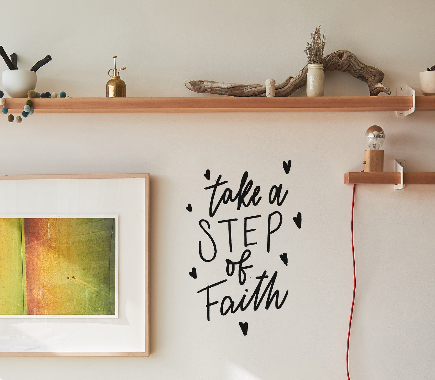Take a step of faith christian quote vinyl decal sticker